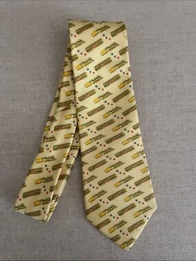 White House Historical Association Patriotic Train 100% Silk Necktie (Yellow)